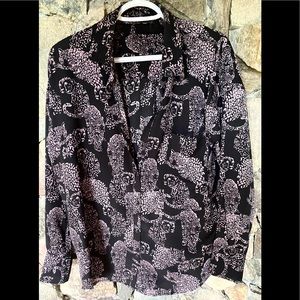 COPY - GUESS black with purple panther blouse